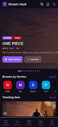 Stream Vault app screenshot